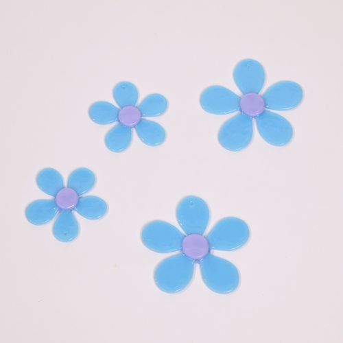 Blumen Anhänger Klein blau/lila