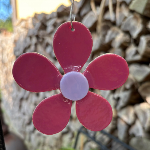 Blumen Anhänger kl. rosa/lila