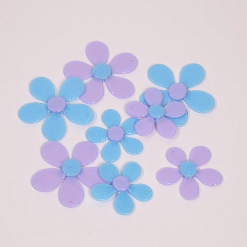 Blumen Anhänger klein lila/blau