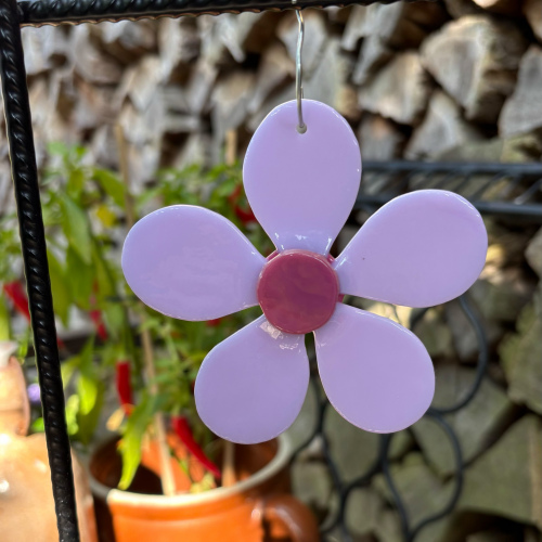 Blumen Anhänger kl. lila/rosa